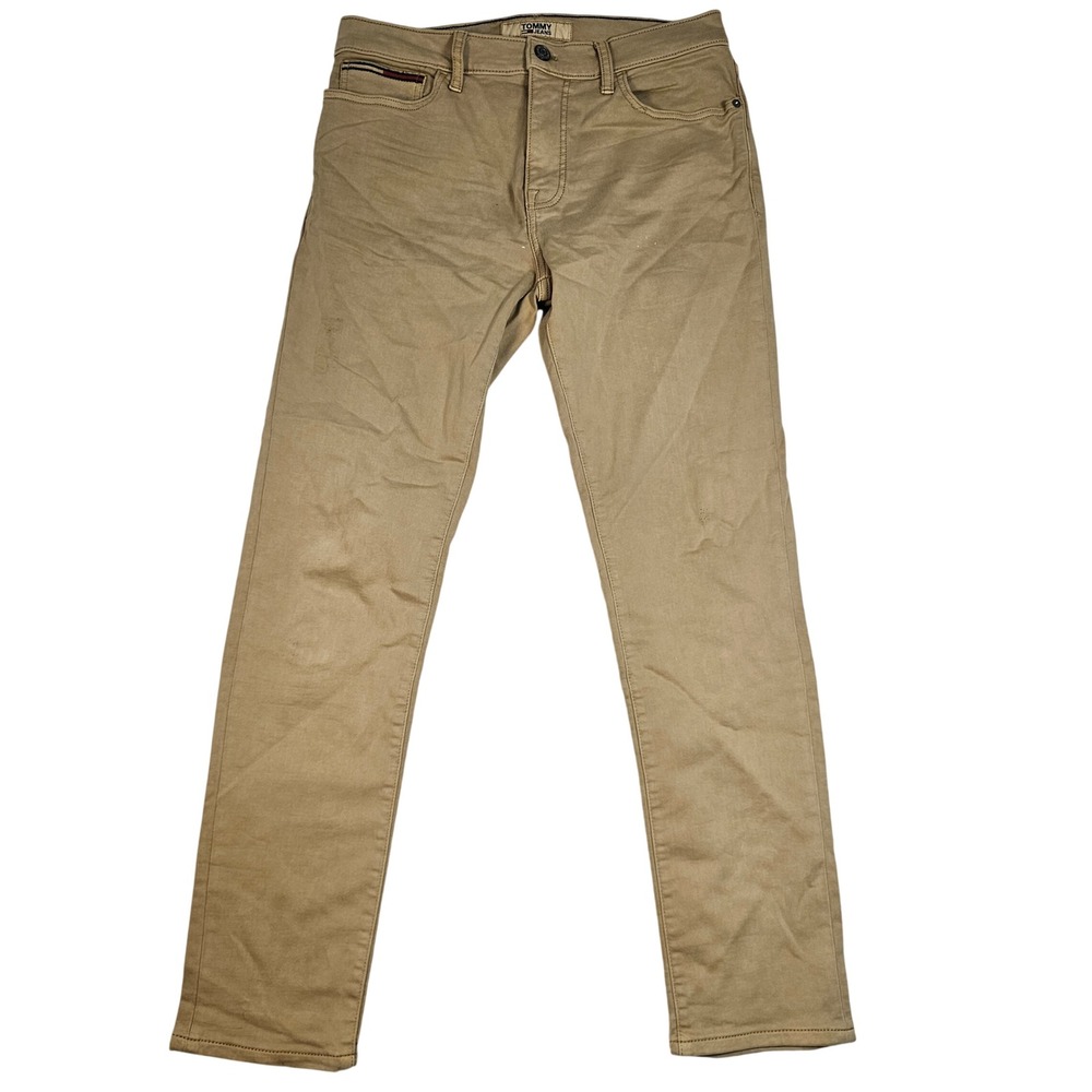 Tommy Jeans Scanton Slim‎ Fit Chino Pants Mens 32x32 Tan Khaki 5 Pocket 78J3890